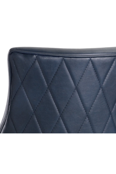 Modern European furniture - Bronze Cantilever Leather Dining Chairs (2) - www.oroa.com
