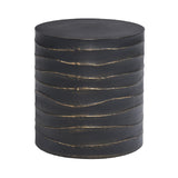 Black Cylindrical End Table by Splendido Corey Side Table, alternate view 2