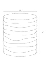 Modern European furniture - Black Cylindrical End Table - www.oroa.com