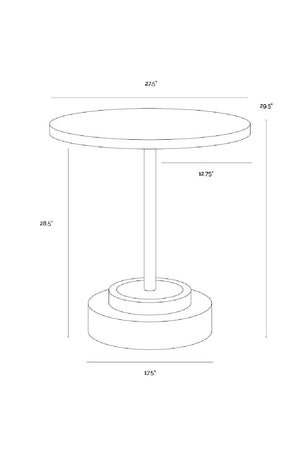 Modern European furniture - Round Indoor/Outdoor Concrete Bistro Table - www.oroa.com