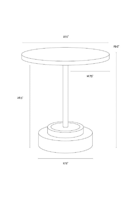 Modern European furniture - Round Indoor/Outdoor Concrete Bistro Table - www.oroa.com