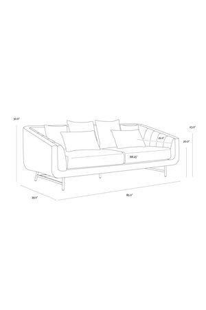 Channeled-Back 6-Cushion Sofa | Splendido Veera | Oroa.com