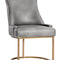Modern European furniture - Bronze Cantilever Leather Dining Chairs (2) - www.oroa.com
