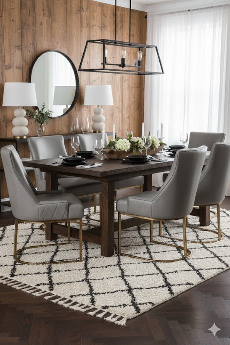 Bronze Cantilever Leather Dining Chairs (2) | Splendido Florence | Oroa.com