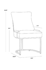 Modern European furniture - Bronze Cantilever Leather Dining Chairs (2) - www.oroa.com
