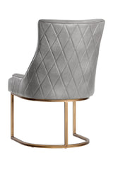 Modern European furniture - Bronze Cantilever Leather Dining Chairs (2) - www.oroa.com
