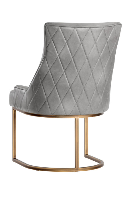 Modern European furniture - Bronze Cantilever Leather Dining Chairs (2) - www.oroa.com
