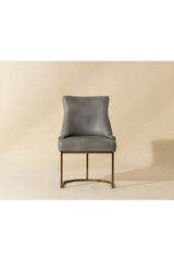 Modern European furniture - Bronze Cantilever Leather Dining Chairs (2) - www.oroa.com
