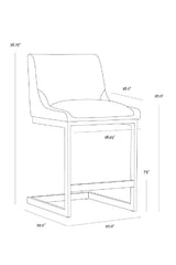 Modern European furniture - Elegant Open‑Frame Counter Stool - www.oroa.com