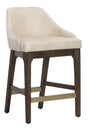 Modern European furniture - Cream Leather Look Counter Stool - www.oroa.com