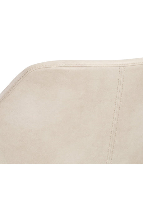 Modern European furniture - Cream Leather Look Counter Stool - www.oroa.com
