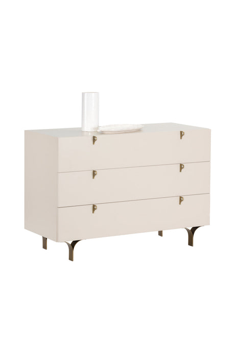 Modern European furniture - Cream Rubberwood 3-Drawer Dresser - www.oroa.com