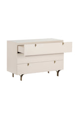 Modern European furniture - Cream Rubberwood 3-Drawer Dresser - www.oroa.com