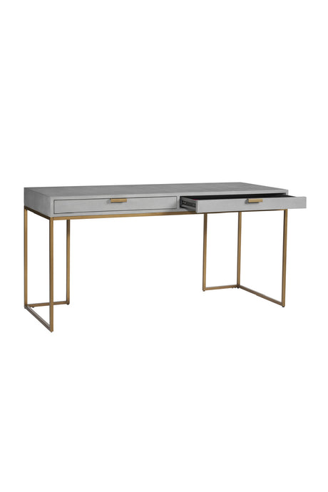 Gray Shagreen 2-Drawer Desk | Splendido Jiro | Oroa.com