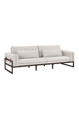 Modern European furniture - Brown Leather Piped Sofa - www.oroa.com