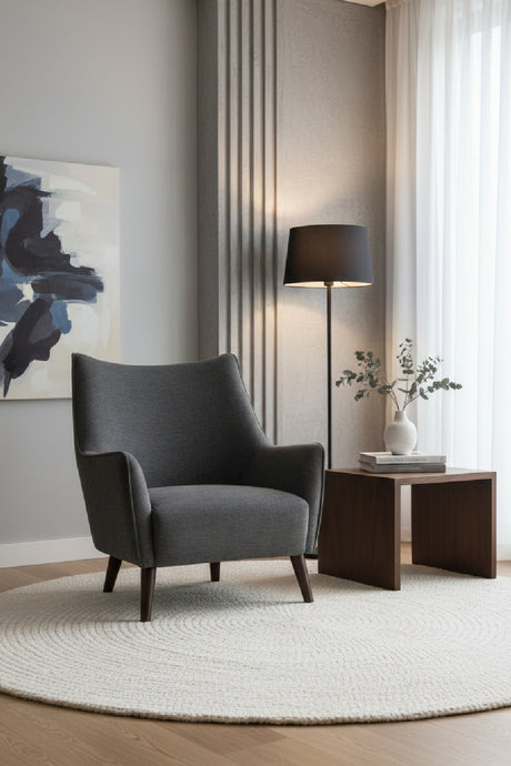 Mid-Century Gray Lounge Chair | Splendido Sorrel | Oroa.com