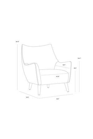 Mid-Century Gray Lounge Chair | Splendido Sorrel | Oroa.com