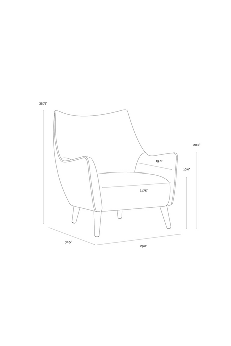Modern European furniture - Mid-Century Gray Lounge Chair - www.oroa.com
