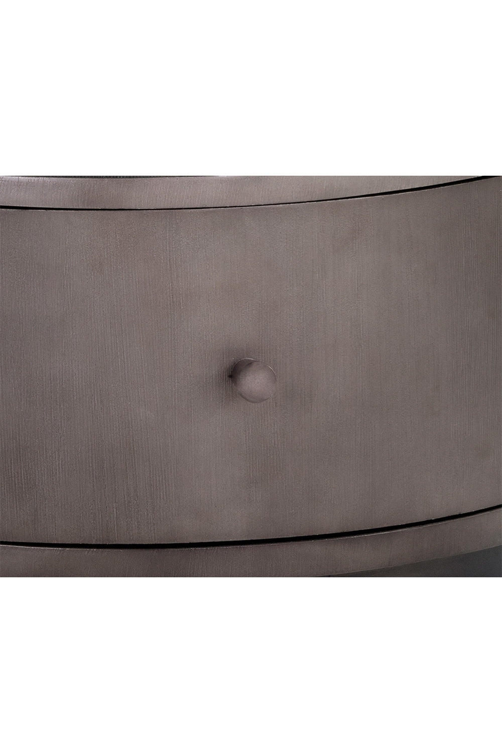 Modern European furniture - Round Gunmetal 1-Drawer Nightstand - www.oroa.com