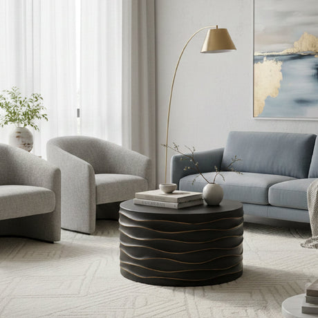 Modern European furniture - Hand-Sculpted Concrete Coffee Table - www.oroa.com