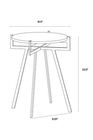 Antique Brass Marble End Table | Splendido Anak | Oroa.com
