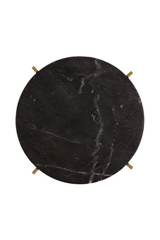 Modern European furniture - Antique Brass Marble End Table - www.oroa.com