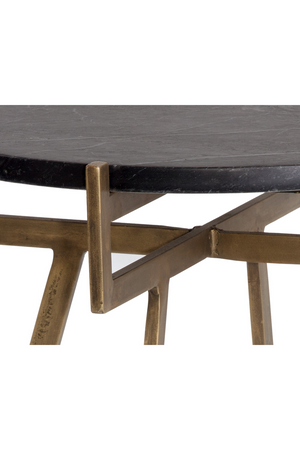 Antique Brass Marble End Table | Splendido Anak | Oroa.com