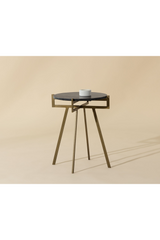 Modern European furniture - Antique Brass Marble End Table - www.oroa.com