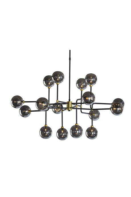 Gray Glass Spheres Chandelier L | Splendido Deimos | Oroa.com