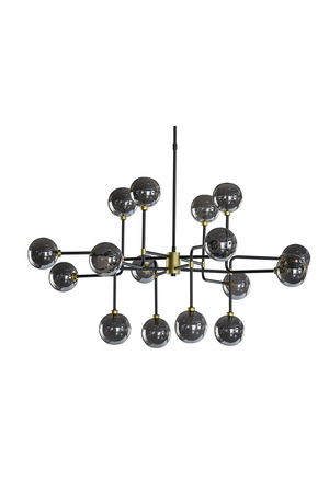 Gray Glass Spheres Chandelier L | Splendido Deimos | Oroa.com