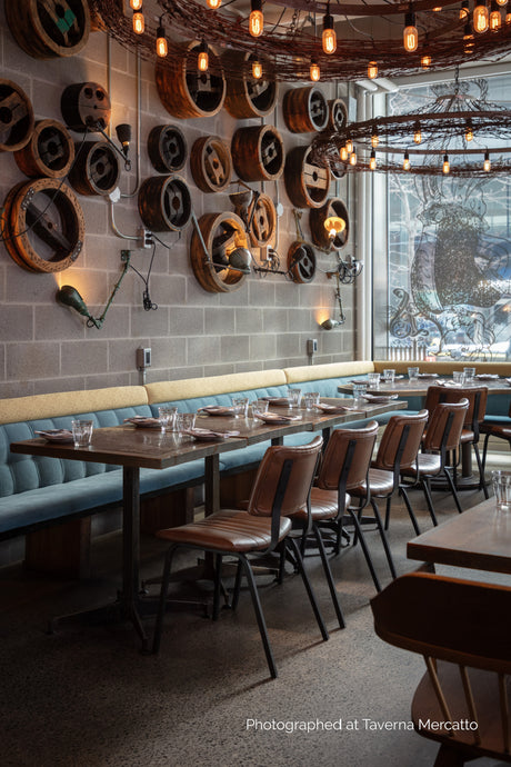 Leather Look Industrial Dining Chairs (2) | Splendido Berkley | Oroa.com