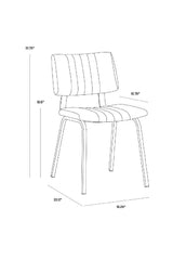 Modern European furniture - Leather Look Industrial Dining Chairs (2) - www.oroa.com