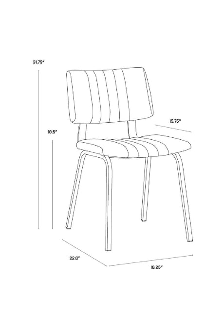 Modern European furniture - Leather Look Industrial Dining Chairs (2) - www.oroa.com