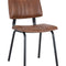 Modern European furniture - Leather Look Industrial Dining Chairs (2) - www.oroa.com