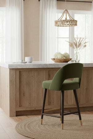 Modern European furniture - Green Cutout-Back Counter Stool - www.oroa.com
