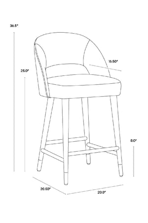 Modern European furniture - Green Cutout-Back Counter Stool - www.oroa.com