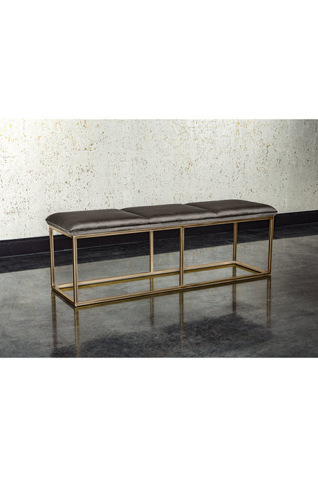 Modern European furniture - Rustic Bronze Frame Bench - www.oroa.com