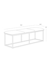 Modern European furniture - Rustic Bronze Frame Bench - www.oroa.com