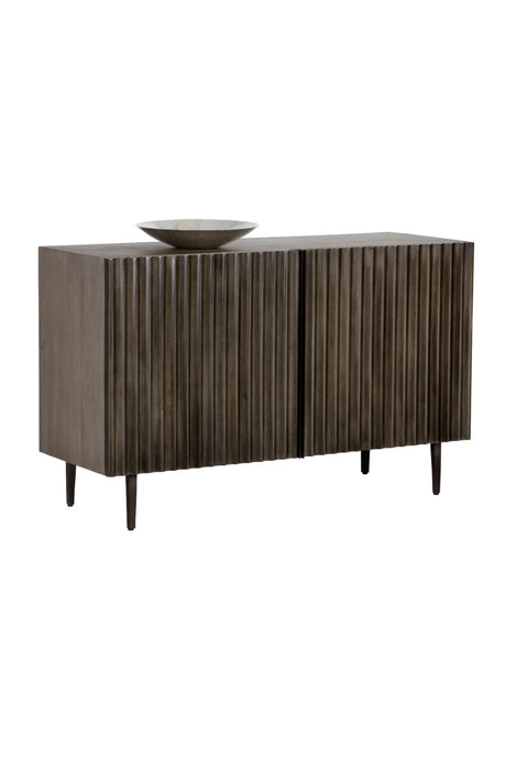 Modern European furniture - Taupe Fluted Wood Sideboard - www.oroa.com