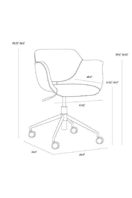 Modern European furniture - Swivel Upholstered Office Chair - www.oroa.com
