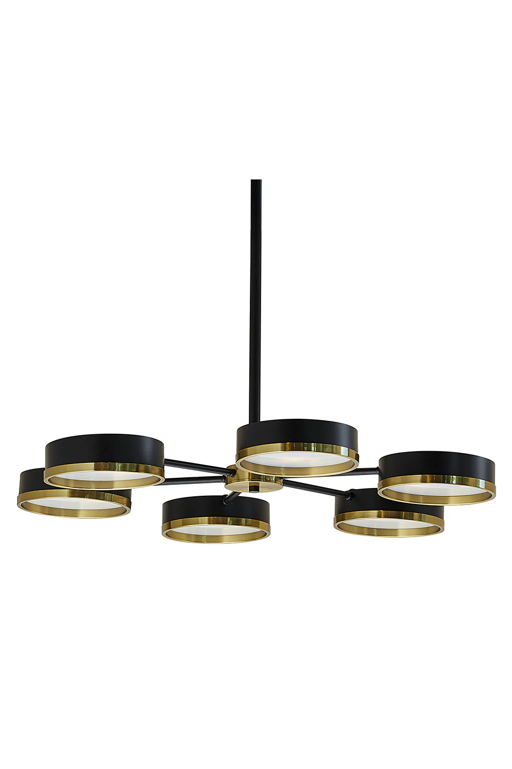 Black Round 6-Light Chandelier | Splendido Oswin | Oroa.com