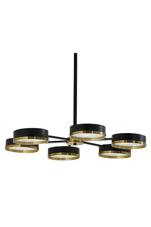 Black Round 6-Light Chandelier | Splendido Oswin | Oroa.com