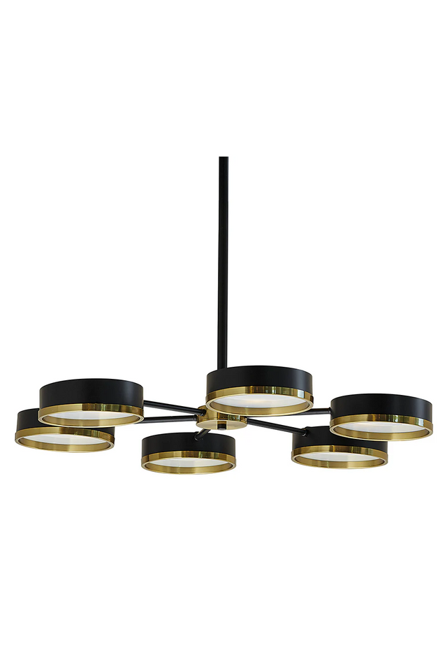 Black Round 6-Light Chandelier | Splendido Oswin | Oroa.com