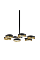 Modern European furniture - Black Round 6-Light Chandelier - www.oroa.com