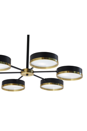 Black Round 6-Light Chandelier | Splendido Oswin | Oroa.com