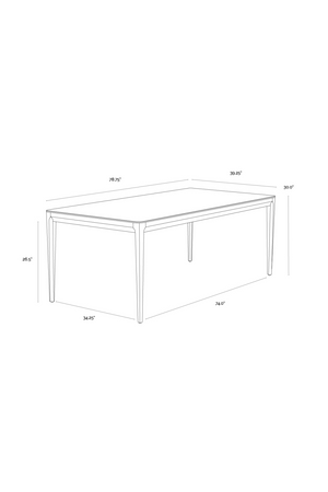 White Ceramic Dining Table | Splendido Queens | Oroa.com