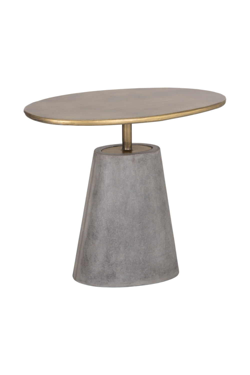 Oval Brass Indoor/Outdoor Side Table | Splendido Kadin | Oroa.com