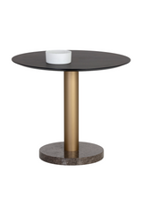 Modern European furniture Round Gray Marble Bistro Table - www.oroa.com