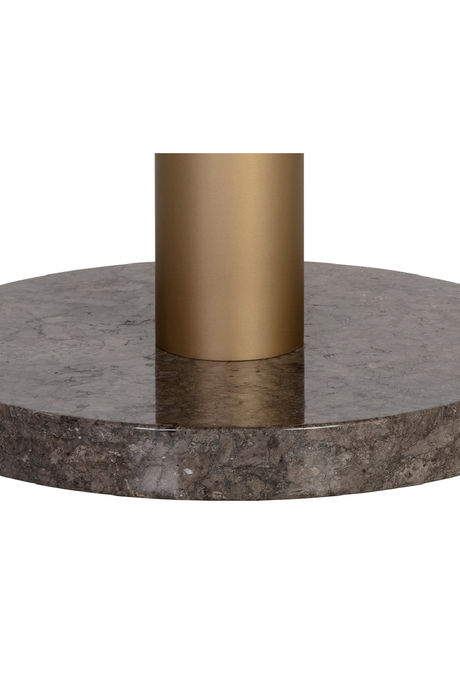 Modern European furniture Round Gray Marble Bistro Table - www.oroa.com