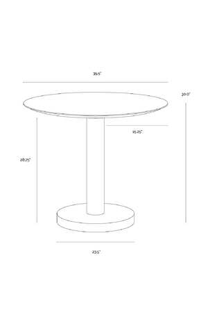 Round Gray Marble Bistro Table | Splendido Monaco